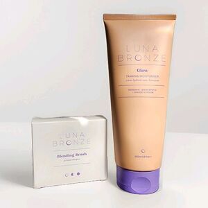 NEW Luna Bronze Glow Self Tanning Moisturizer 200ml 6.8 & Contour Blending Brush